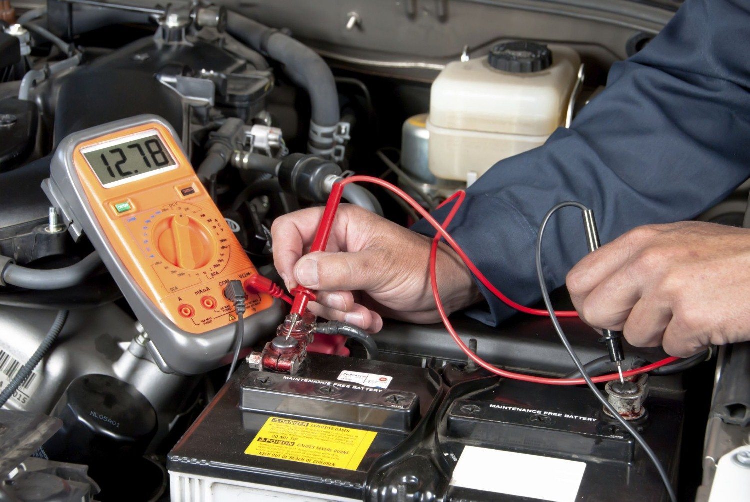 Car battery replacement at UK Motor Centre Ltd in Ilford